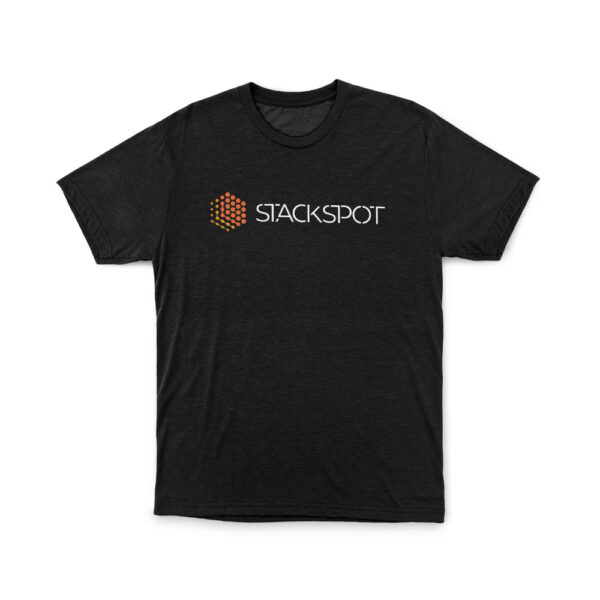 Camiseta 100% algodão preta StackSpot